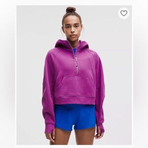 Scuba oversized half zip hoodie